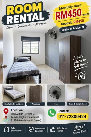 Room rental taman tun aminah 1