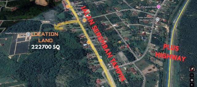 SALE JALAN SEREMBAN TAMPIN SRI KENDONG 😍💯5 Ekar 大路旁五层燕屋农业地 1