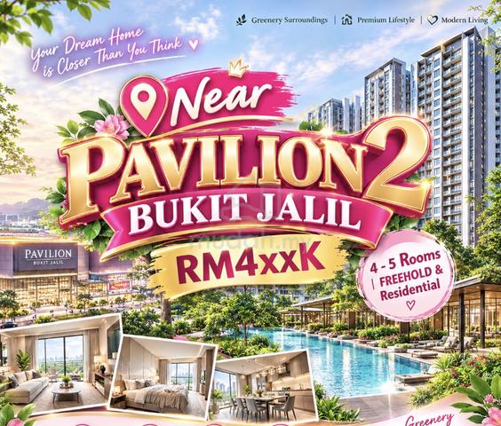 Near PAVILION 2 Bukit Jalil / 7 Mins to APU - FREEHOLD Hilltop Condo 1
