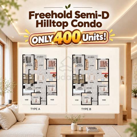 400 Unit【 Freehold Semi-D Hilltop 】Big Size 1,000sf - 5 Min Pavilion 2 1