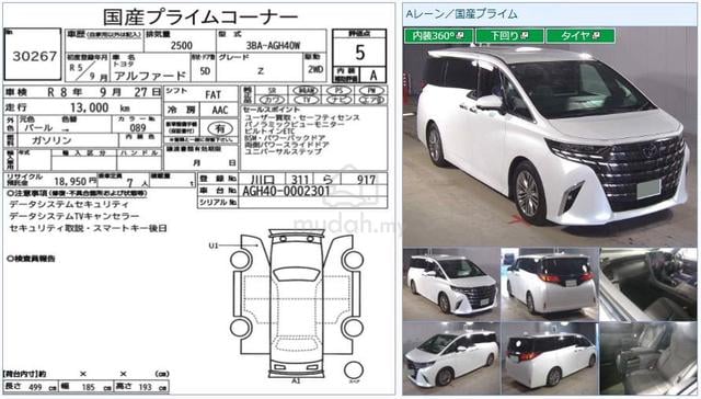 2023 Toyota ALPHARD Z Modellista 5A 13k km S/Steps - 2
