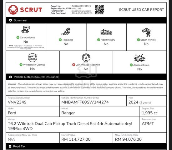 2024 Ford RANGER 2.0 PLATINUM UNDER WARRANTY 2030 - 3