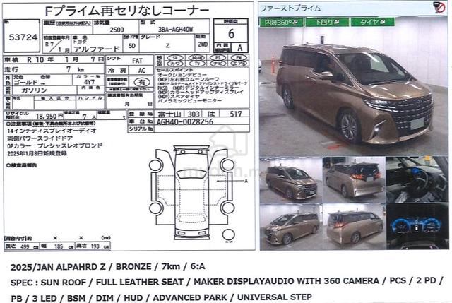 2025 Toyota ALPHARD 2.5 Z - 21 km - 6A Brand NEW - 3
