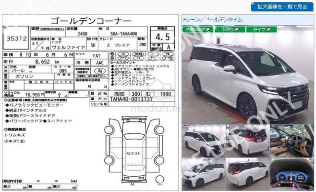 2025 Toyota VELLFIRE Z PREMIER JBL 360 8K KM 4.5A - 3