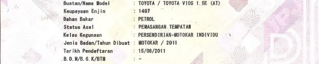 CASH OTR 2011 Toyota VIOS 1.5 E G DUGONG (A) TRD - 2