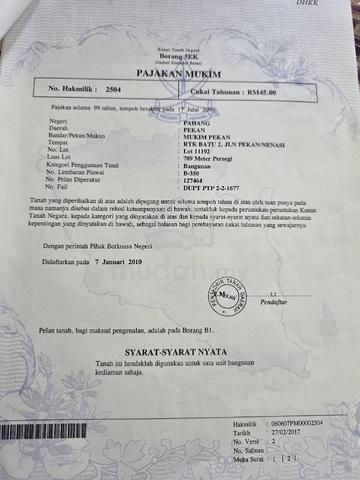 Tanah Lot Rumah Untuk Dijual 1