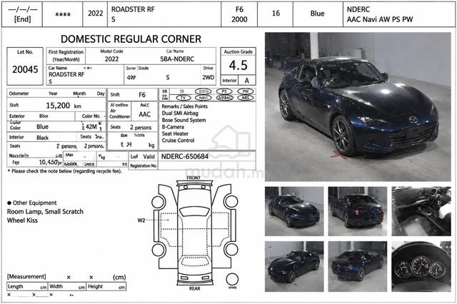 2022 Mazda MX-5 2.0 RF (M)CLEARANCE SALES 15,000KM - 5