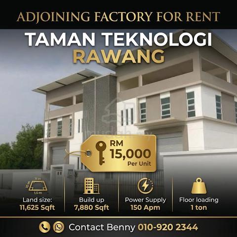 Taman Saujana Teknologi Rawang | Adjoining Semi-D Factory FOR RENT 1