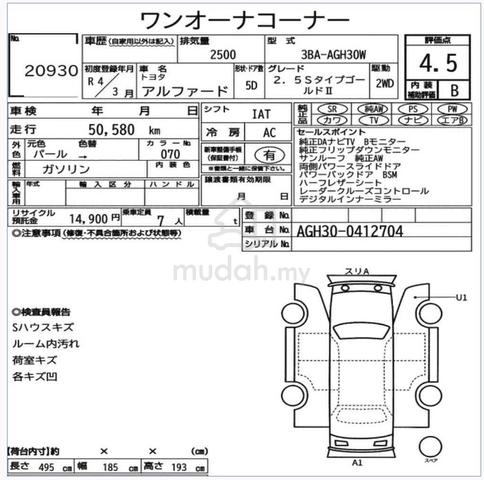 【ROOF,DIM,BSM】⭐Toyota ALPHARD 2.5 S TYPE GOLD II - 3
