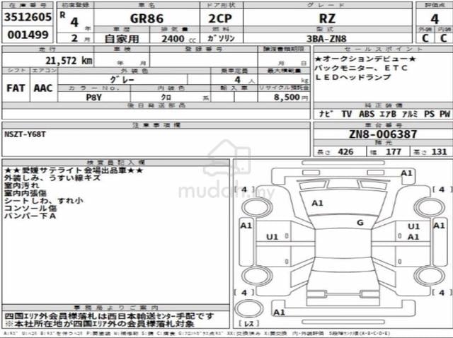 2022 Toyota GR86 2.4 RZ 3BA-ZN8 (A) PROMO UNIT - 2