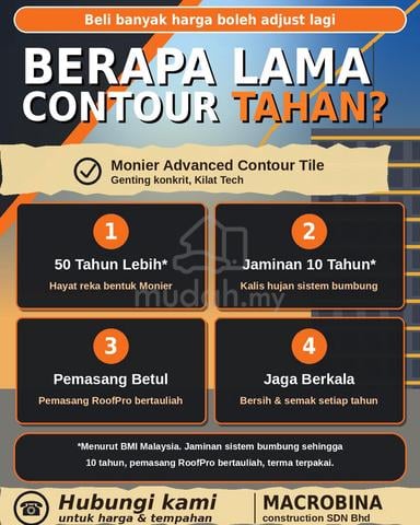 genting monier contour untuk dijual semabok duyong - photo 5 of 5