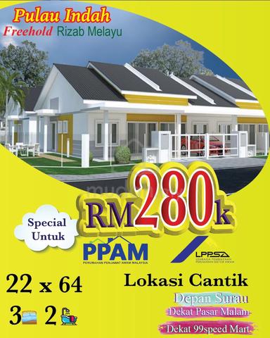 Teres Setingkat Freehold| Pulau Indah | PPAM unit 1