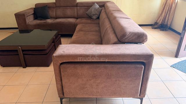 L Shape Sofa with two stools - photo 3 of 6