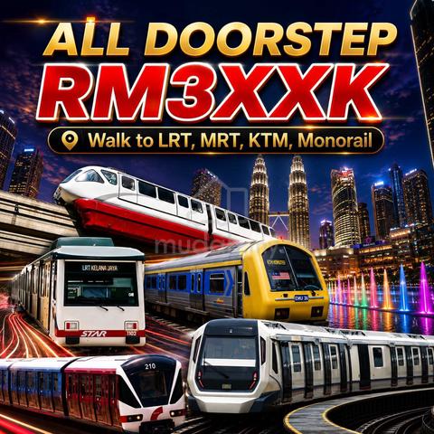 ALL Beside【 Cover Walk LRT/MRT 】Dualkey FURNISH 2-3 Room FULL Loan !! 1