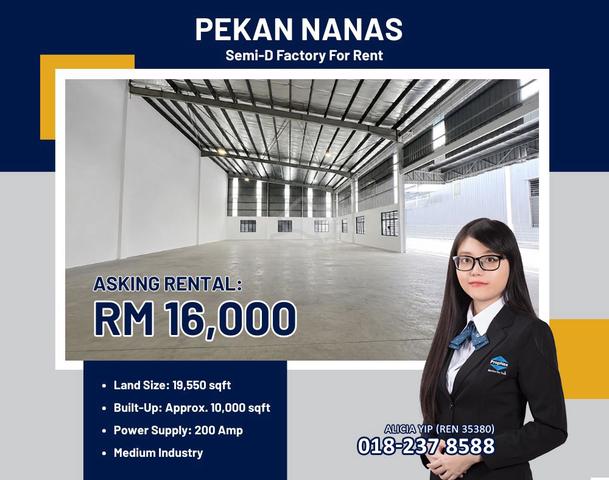 Pekan Nanas Semi-D Factory For Rent｜200Amp｜Medium Industry 1