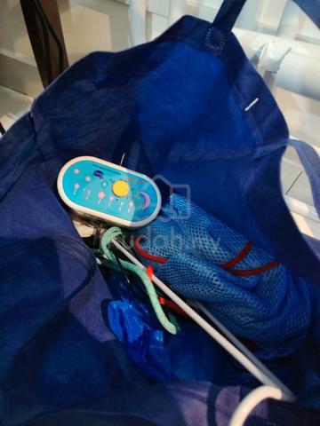 Electric Baby Cradle with Blue Net and Stand - photo 2 of 2