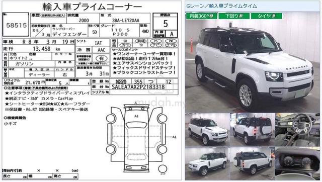 2023 Land Rover DEFENDER 2.0 110S P300 5A 13K Km - 2