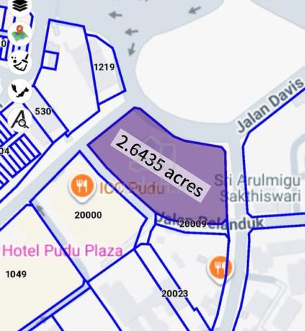 Commercial Land For Sale,2.64 acres,Jln Davis,Near TRX,Klcc,KL City 1
