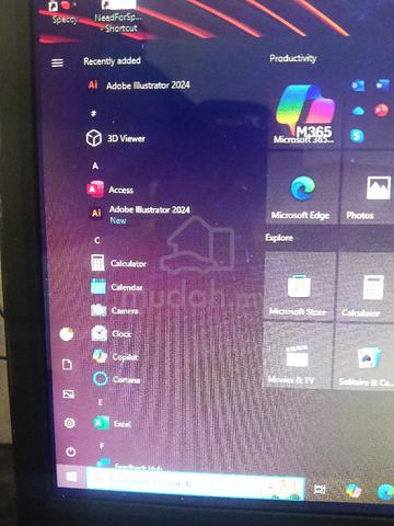PC gaming fullset free monitor 22 inch plug n play - photo 3 of 6