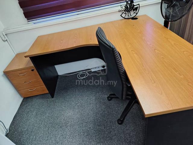Meja Office L Shape 5x6 Kaki - photo 3 of 4