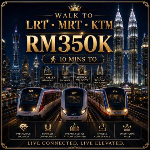 【2 Stop to Midvalley】Next MRT KTM!Best Invest@Airbnb 2-3R Month 1.4K! 1