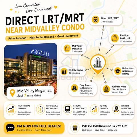 NEW Serdang Town【 10 Min PAVILION 2 】1,200sf @ 3R2B/4R2B Freehold !! 1
