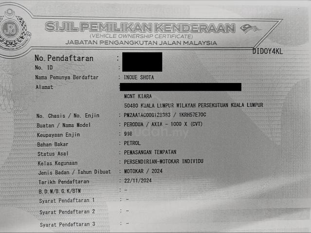 2024 Perodua AXIA 1.0 X = 8,100km Japaness owner - 3