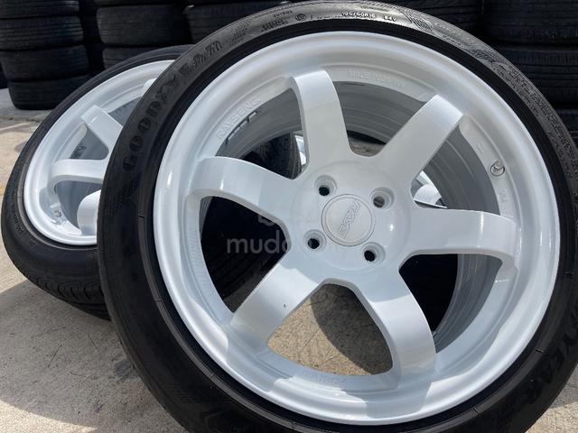 Sport Rim Second 16 Te37 Siap Tayar Almera Slyph - Car Accessories 