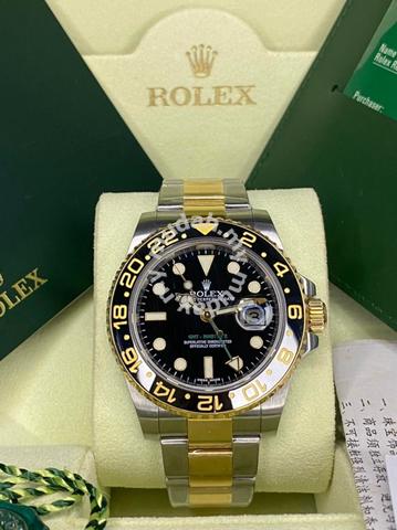 rolex gmt master half gold