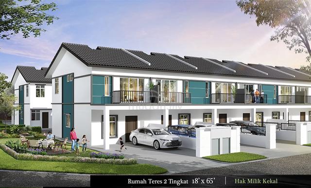 Brand New Freehold 2 Storey Terrace in Serkam Jasin Full Loan 0 Entry 1