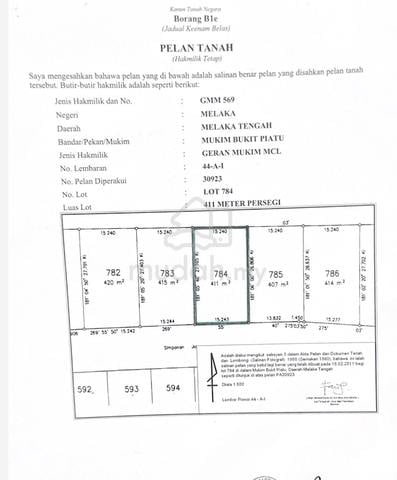 Lot Banglow MCL freehold Bukit Serindit, 4424sqft 1