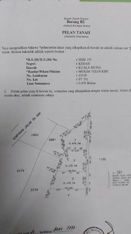 Tanah Kawasan Kawasan Pekan Bukit Selambau 1