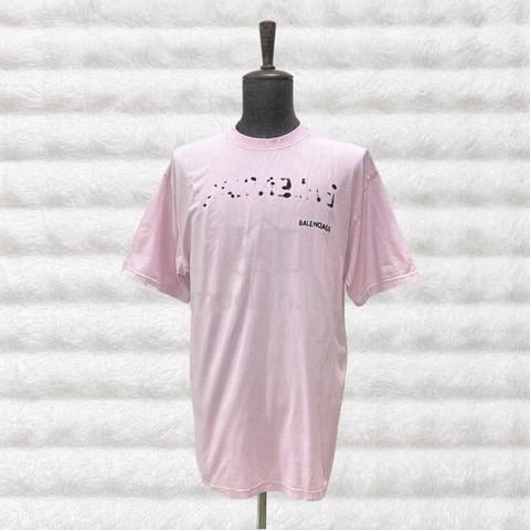 Balenciaga Graphic Hand Drawn Pink Tee - photo 2 of 4