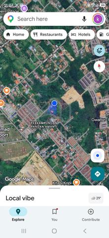 Tanah pertanian pandan aman tanah rata sekeliling perumahan baru 1