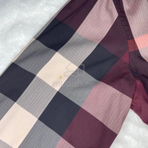 Burberry Maroon Red Checkered L/S Shirt - photo 4 of 5