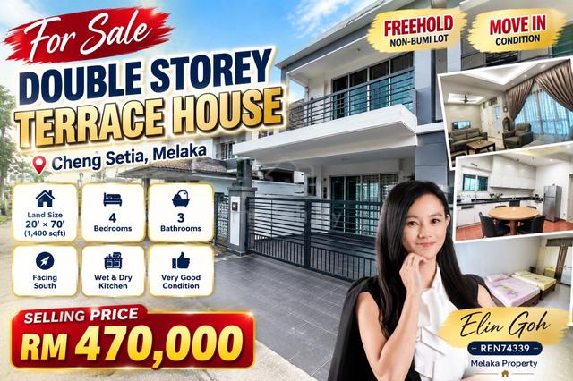 Melaka Cheng Setia Double Storey Terrace Freehold Renovated 1