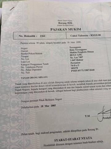 tanah sawit bukit diman ajil untuk dijual 1