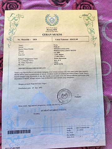 Tanah untuk dijual segera 1