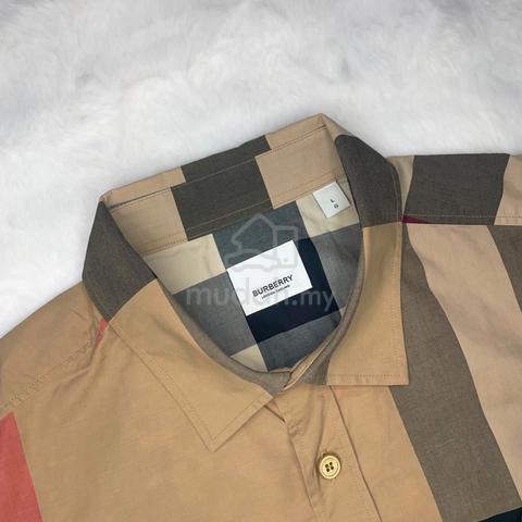 Burberry Brown S/S Checkered Shirt with Red Stripe - photo 3 of 4