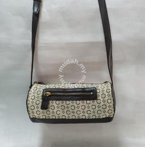 Authentic Celine Leather Crossbody Bag Vintage Monogram Signature Logo  Messenger