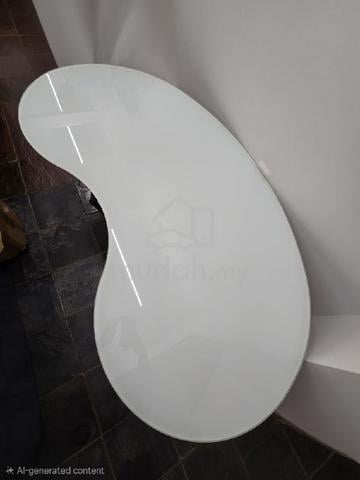 Ikea glass white top table - photo 2 of 2