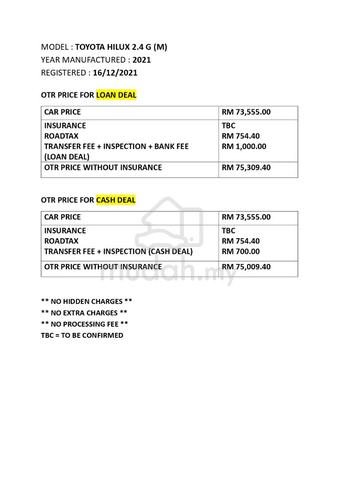 Toyota HILUX 2.4 G (M) 4X4 SERVICE RECORD PROMO - 3