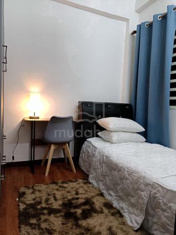 SEGERA !!BILIK SEWA SINGLE fully furnish AIRCOND sg petani 1