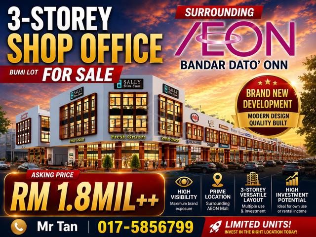 Bandar Dato onn 3 Storey Shop Facing Main Road 1
